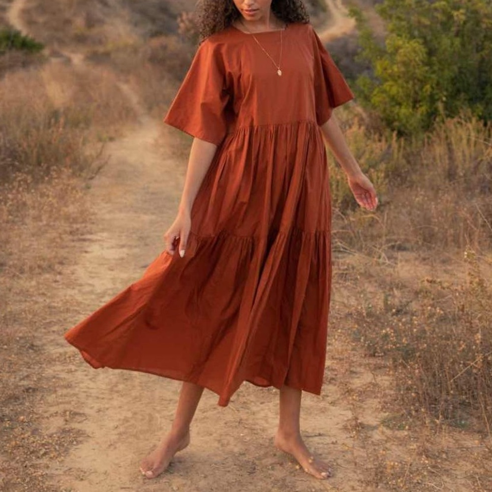 Christy Dawn Theo Dress Rust Sz Medium